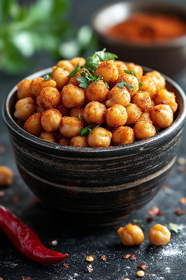 Spicy Roasted Chickpeas: Crunchy & Flavorful Snack