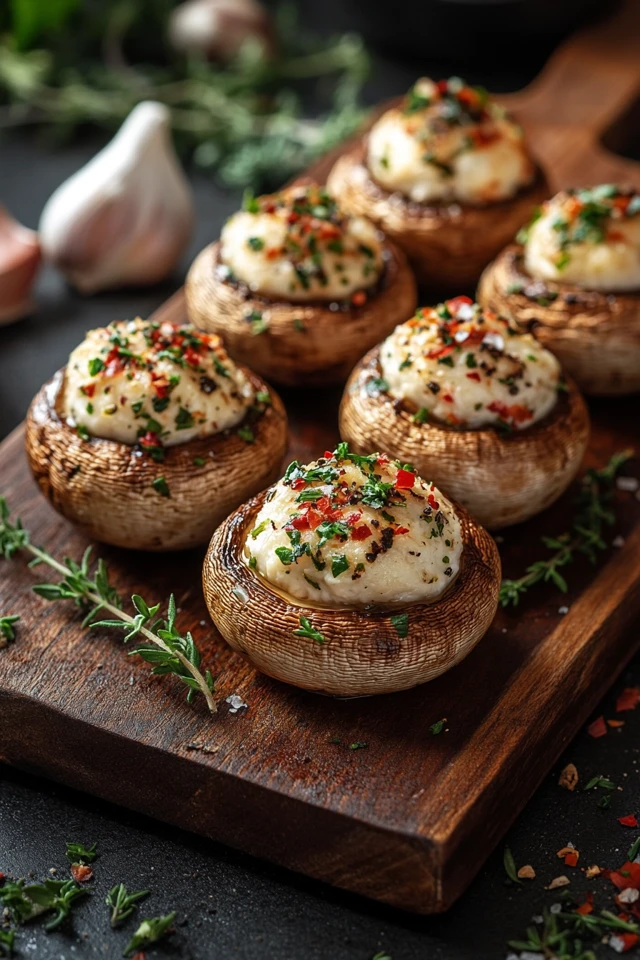 Vegan Stuffed Mushrooms: Savory & Delicious Bites