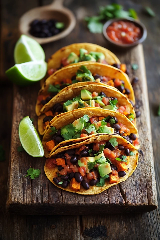 Speedy Sweet Potato & Black Bean Tacos: Hearty Vegan Feast