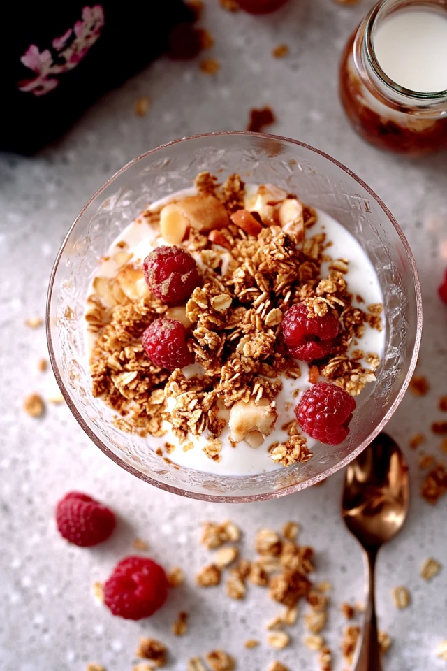 Vegan Granola with Almond Milk: Crunchy & Nutritious