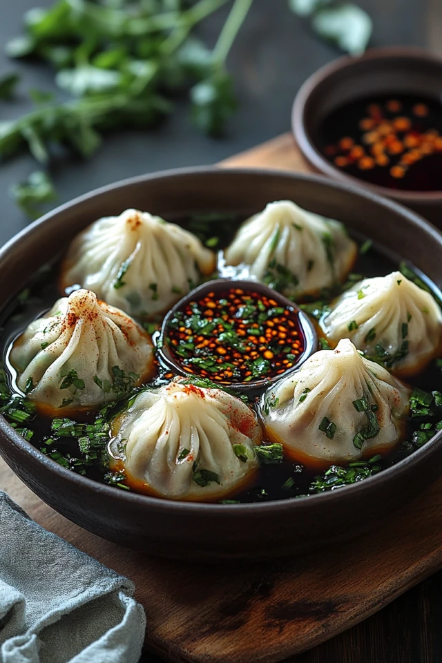 Vegan Dumplings with Soy Dipping Sauce: Steamy & Tasty