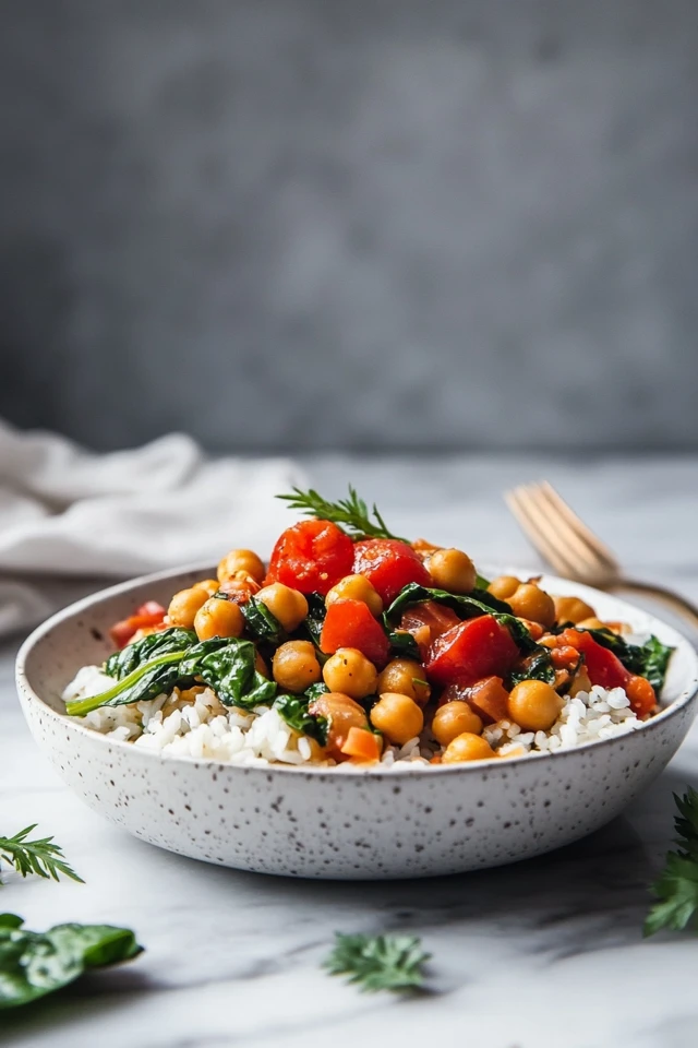 15-Minute Chickpea & Spinach Stir-Fry: A Colorful Vegan Delight