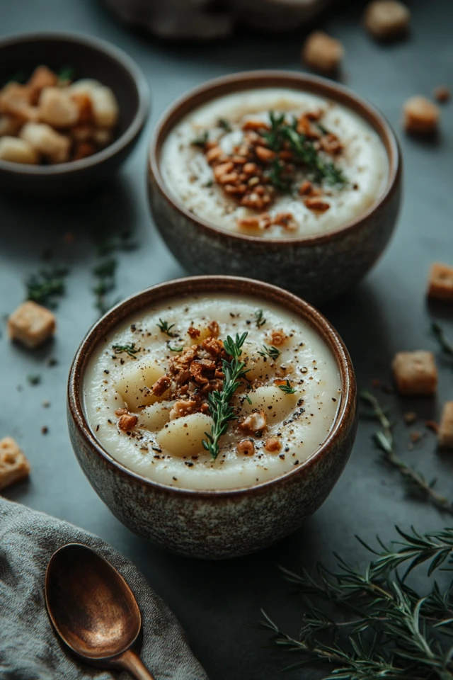 Creamy Vegan Potato Soup: Warm & Hearty Bowl of Goodness