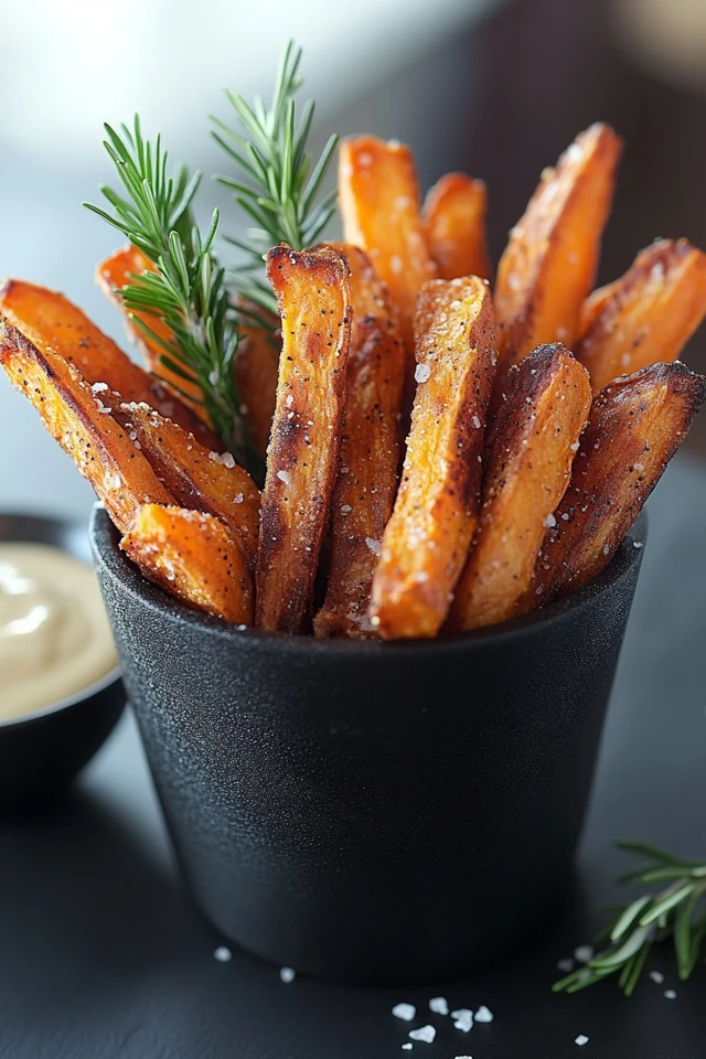 Sweet Potato Fries with Tahini Dip: Savory & Satisfying