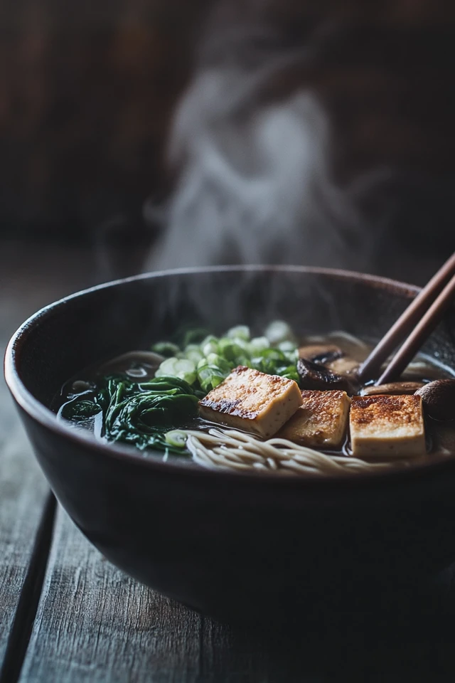 Quick Miso Ramen with Veggies: Warm & Satisfying Vegan Bowl