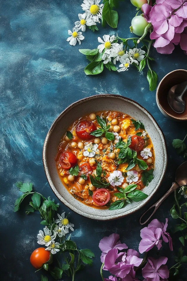 Easy Vegan Chickpea Shakshuka: Spicy Tomato & Herb-Packed Breakfast