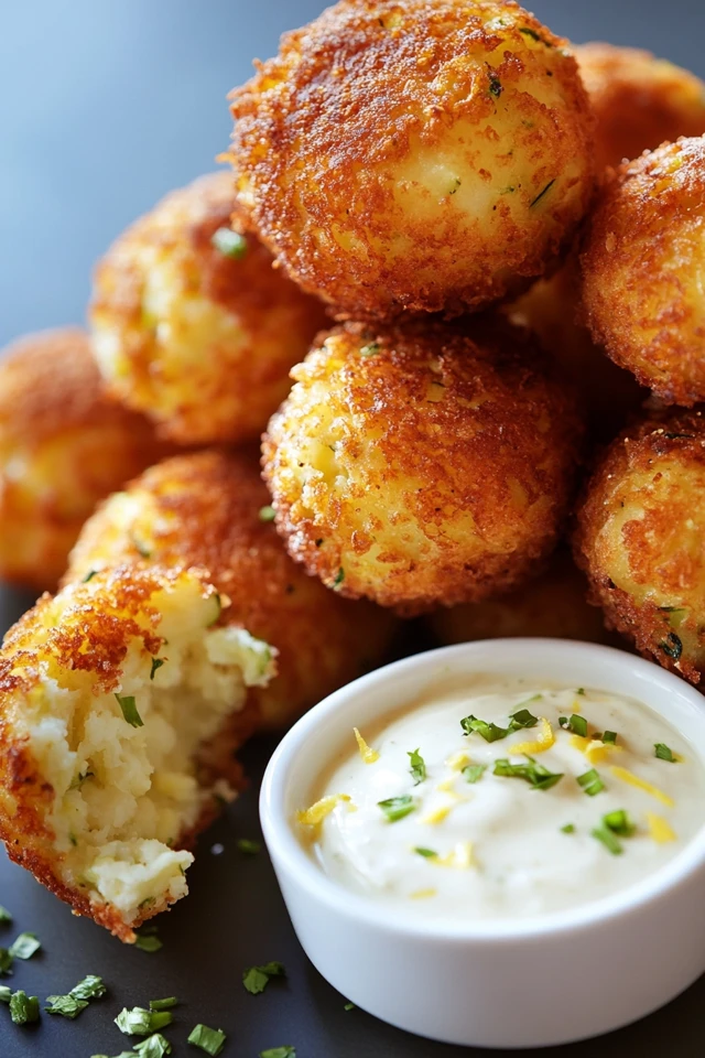 Vegan Zucchini Fritters with a Lemon-Tahini Dipping Sauce