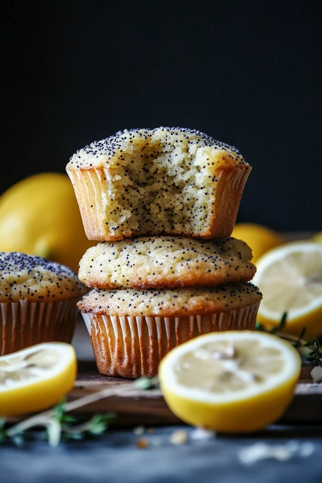 Gluten-Free Vegan Lemon Poppy Seed Muffins