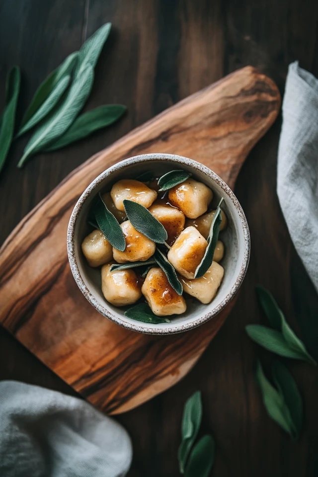 Comforting Vegan Gnocchi in a Sage and Brown Butter Sauce