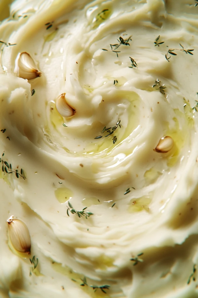 Vegan Mashed Potatoes with Roasted Garlic and Cashew Cream