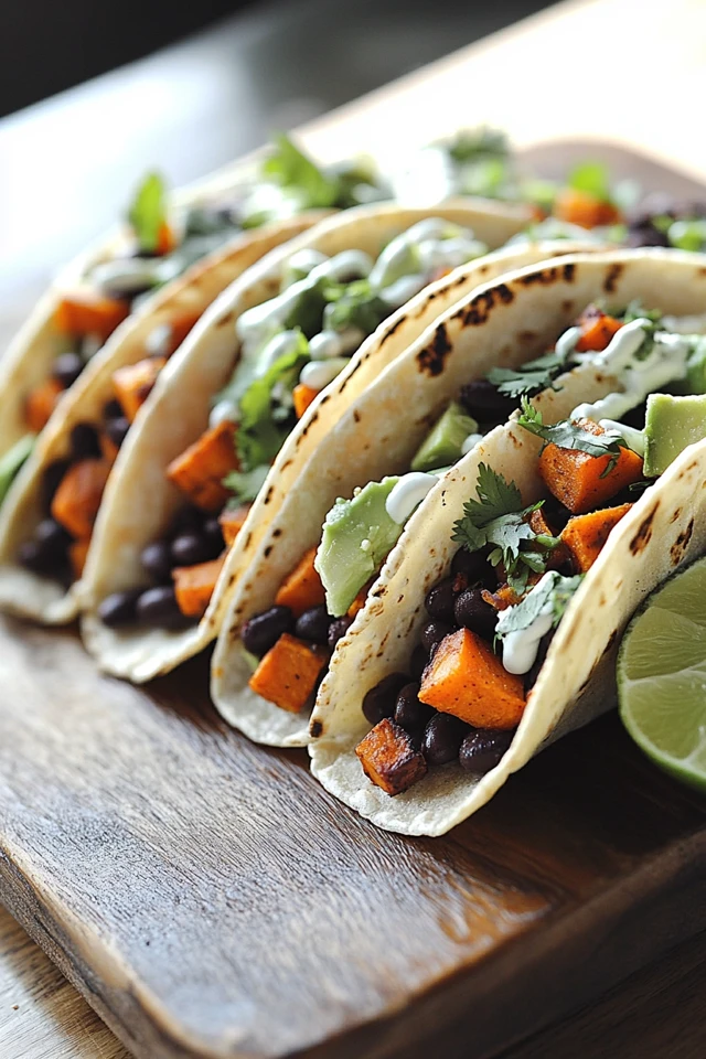 Gluten-Free Vegan Sweet Potato and Black Bean Tacos