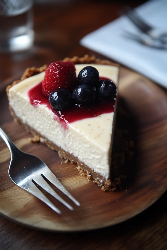 Creamy Vegan Vanilla Bean Cheesecake with a Crunchy Graham Cracker Crust