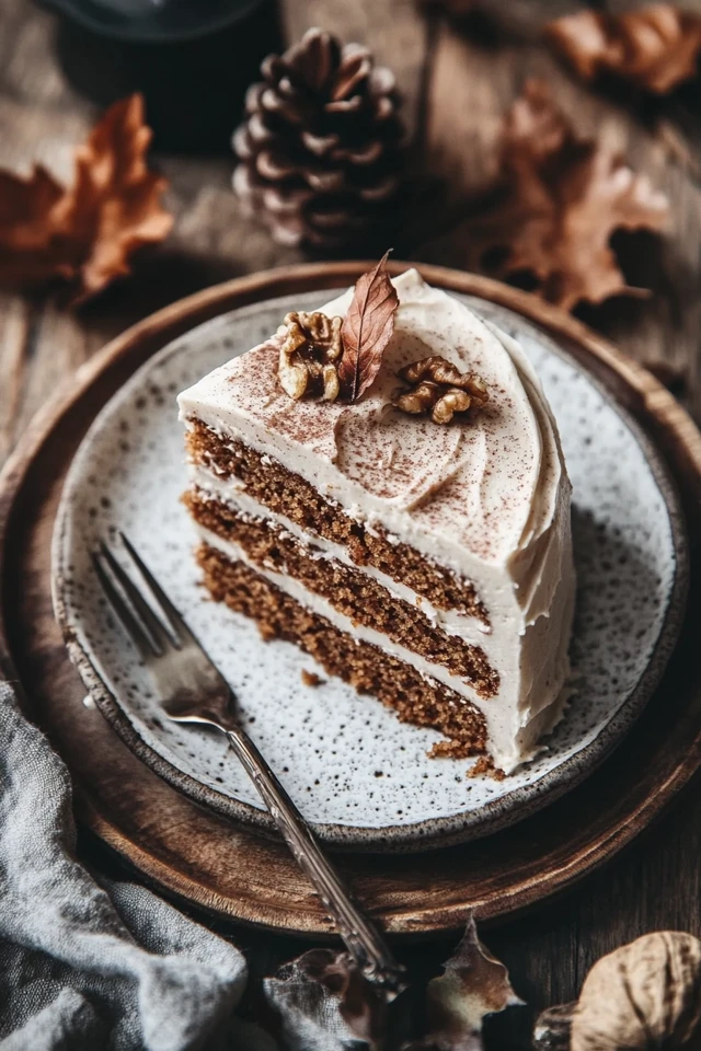 Vegan Carrot Cake with Cinnamon Cream Cheese Frosting