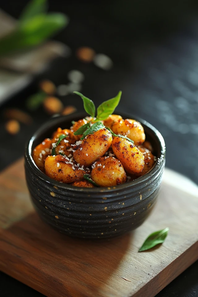 Vegan Coconut-Curry Roasted Almonds