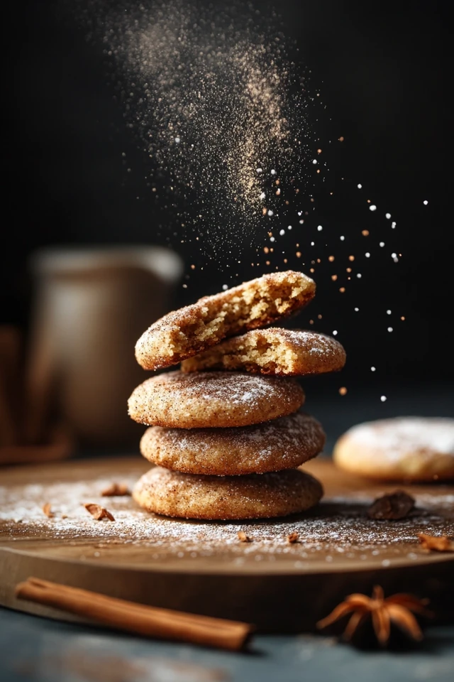 Soft and Chewy Vegan Snickerdoodle Cookies with Cinnamon Sugar Coating