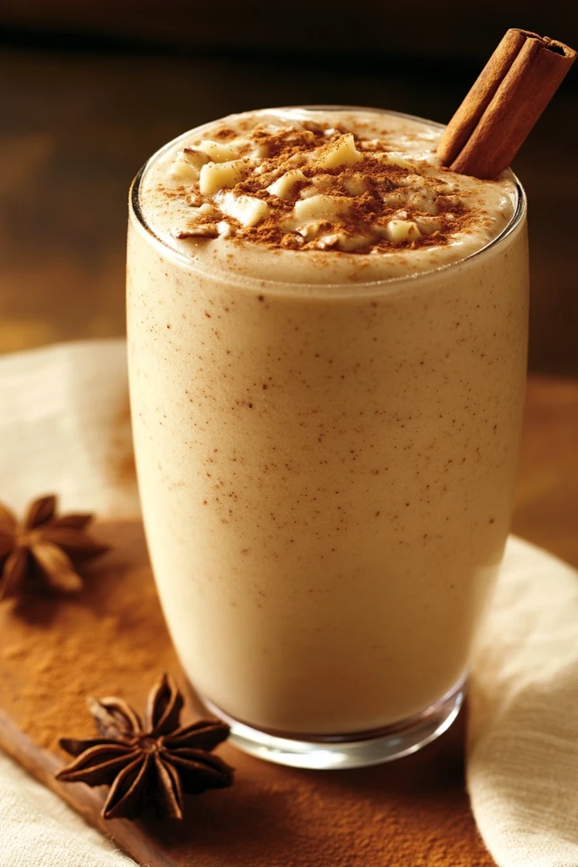 Creamy Vegan Chai Latte Smoothie with Cinnamon and Nutmeg