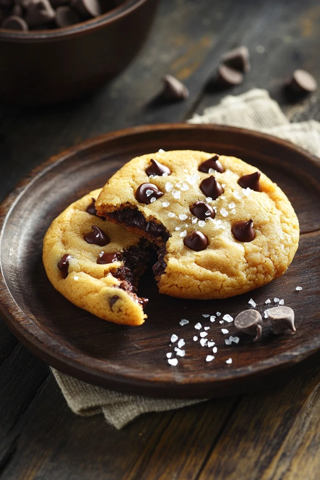 Melt-in-Your-Mouth Vegan Chocolate Chip Cookies with Sea Salt