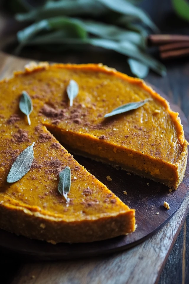 Vegan Pumpkin Pie with a Buttery Almond Flour Crust