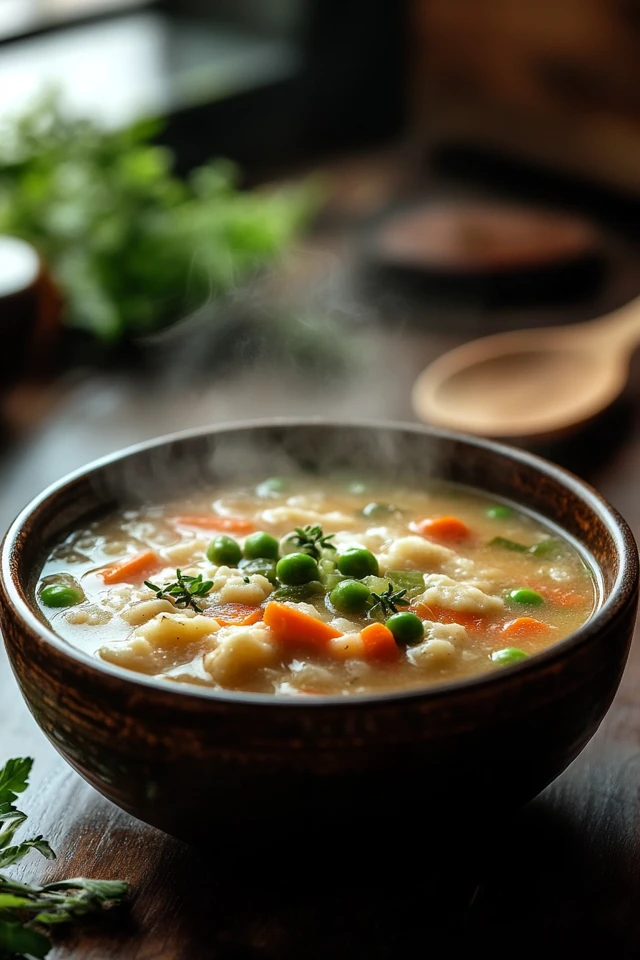 Comforting Vegan Chicken & Dumplings with Tender Vegetables