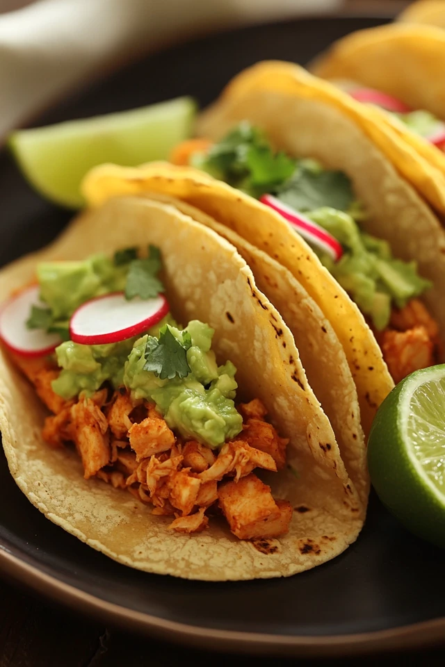 Vegan Mexican Street Tacos with Jackfruit and Avocado Salsa