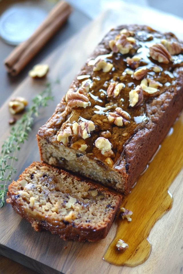 Gluten-Free Vegan Banana Bread with Walnuts and Maple Syrup