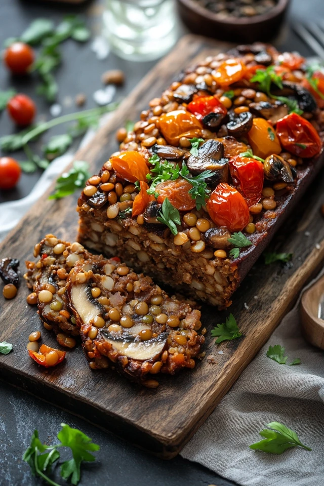 Vegan Lentil Loaf with Tomato Glaze (Gluten-Free)